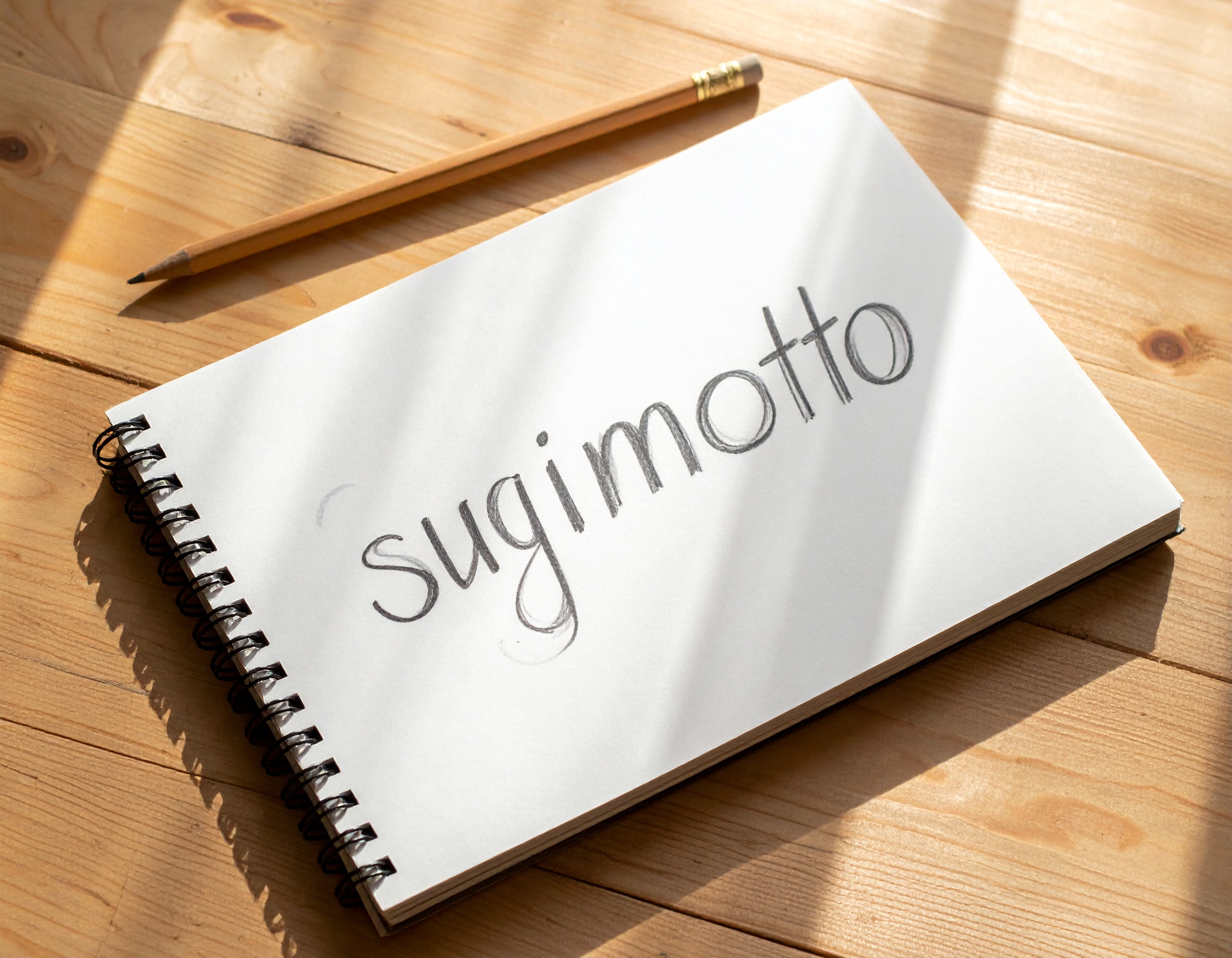 sugimotto文字のスケッチイメージ